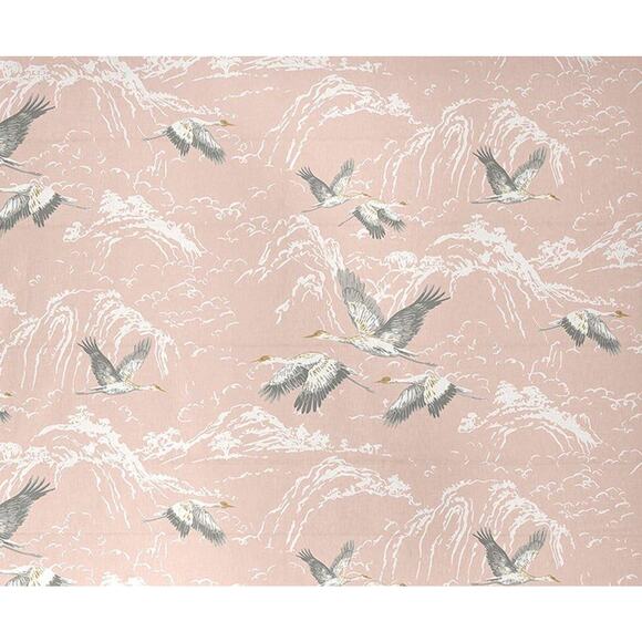 Laura Ashley Wallpaper Animalia Blush Pink Roll Cranes More Available - Picture 1 of 7